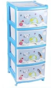 Детский комод Альтернатива Космос М1243, 38x48x98 см, мультиколор купить,NaN