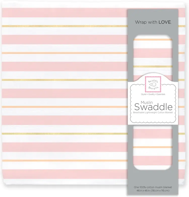Пеленка текстильная Swaddle Designs Muslin Swaddle Single SDM-2144P-3C, 1 шт, 115x115 см - ForteMarket Пеленка текстильная Swaddle Designs Muslin Swaddle Single SDM-2144P-3C, 1 шт, 115x115 см купить,NaN