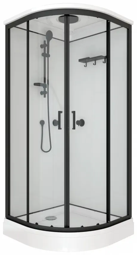 Душевая кабина Triton Прайм-Блэк, 219.5х90 см, низкий поддон купить,NaN
