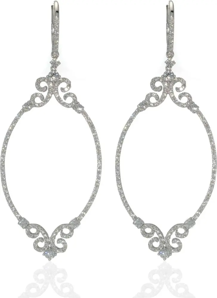 Серьги Crivelli 320-E3794 вес 7 г золото, бриллиант купить,NaN