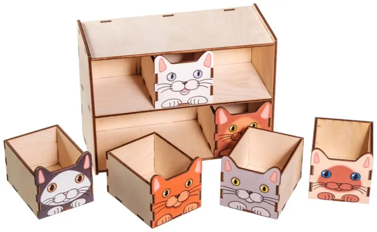 Настольная игра "Комодик для хранения "Котята" купить,NaN