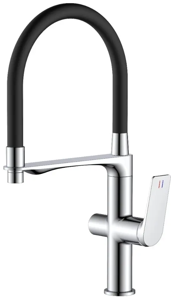 Смеситель с гибким изливом Haiba HB76816, латунь, цвет хром купить,57420