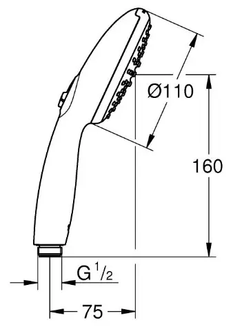 Grohe ручной душ (лейка без шланга) 279462431 купить,NaN