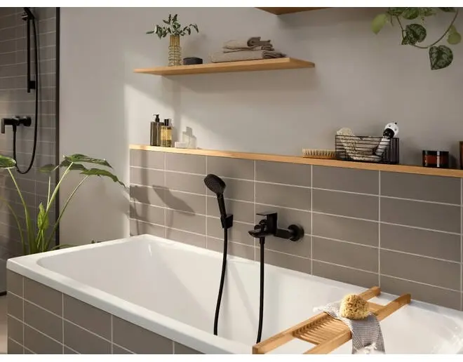 Смеситель для ванны Hansgrohe 72450670, латунь, цвет черный купить,NaN
