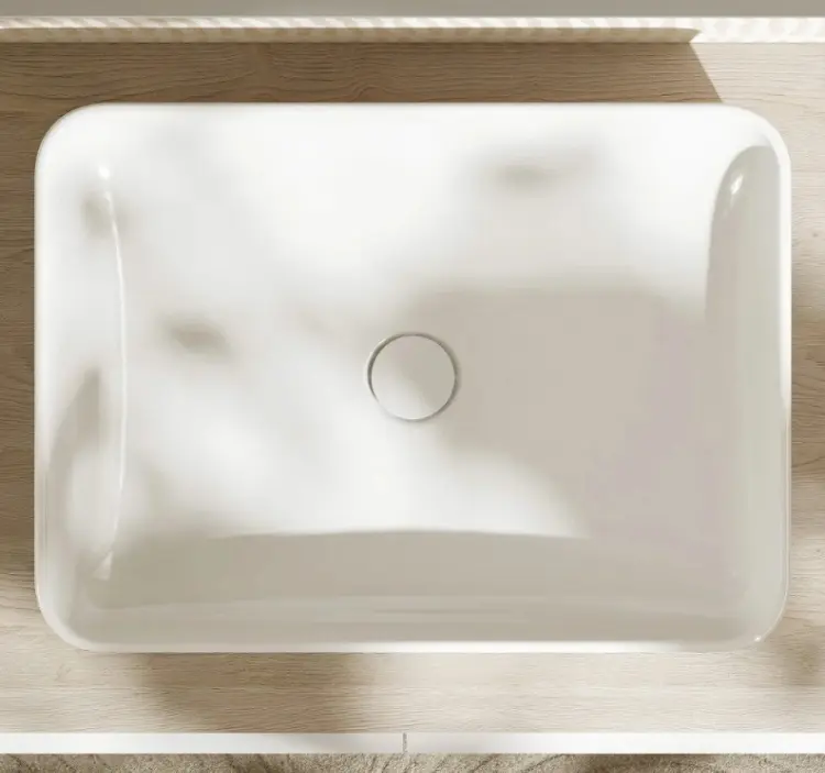 Раковина Hansgrohe Xuniva Q 60168450 накладная прямоугольная 55х40 см, фаянс