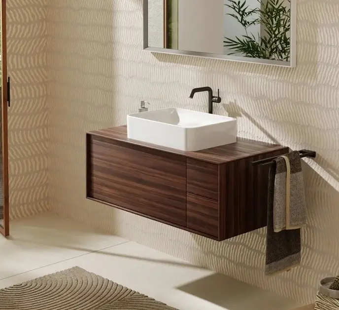 Раковина Hansgrohe Xuniva Q 60168450 накладная прямоугольная 55х40 см, фаянс