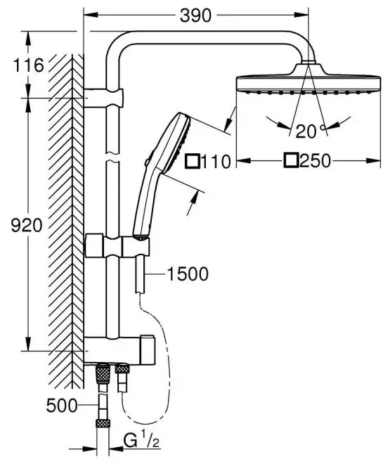 Grohe душевой набор (гарнитур) 26694001 купить,NaN