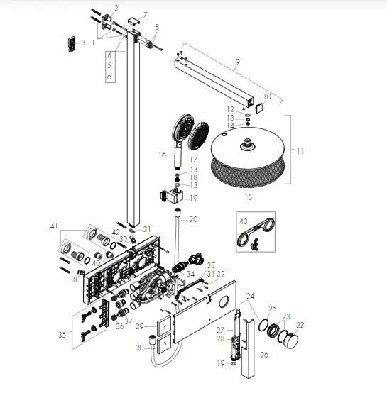 Hansgrohe душевой набор (гарнитур) Raindance Alive S Puro 300 1jet 24592140 купить,NaN