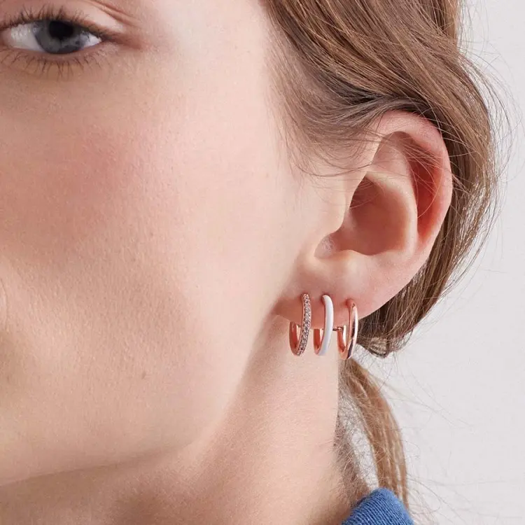 Серьги Rosato RZGA26 вес 5.62 г серебро, циркон, эмаль купить,72000