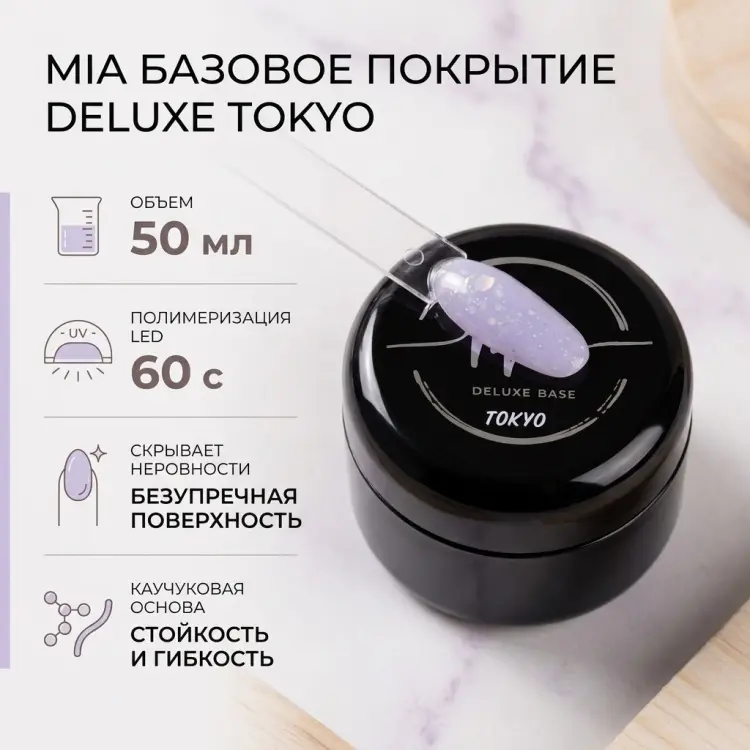 Mia базовое покрытие Deluxe Tokyo камуфлирующее 50 мл купить,NaN