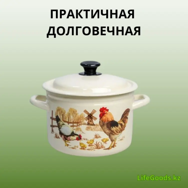 Кастрюля 4 л, LifeGoods.kz LG56147 нержавеющая сталь купить,NaN