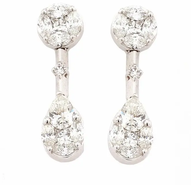 Серьги Crivelli 035-VE26190 вес 4.8 г золото, бриллиант купить,NaN