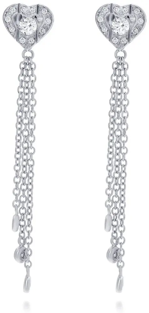 Серьги-цепочки Damiani 20089555 вес 4.7 г золото, бриллиант купить,1985000