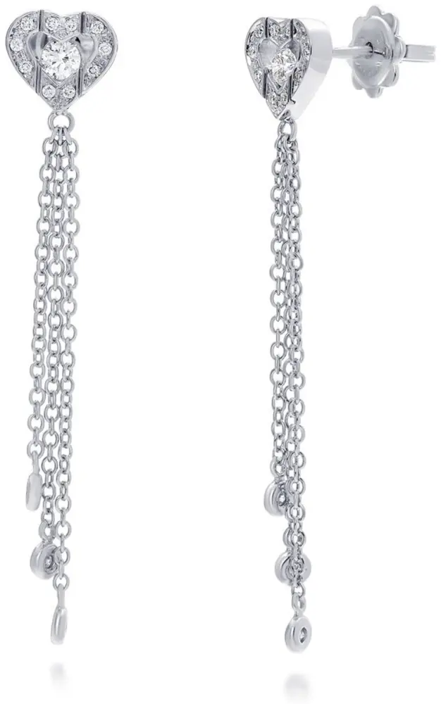 Серьги-цепочки Damiani 20089555 вес 4.7 г золото, бриллиант купить,1985000