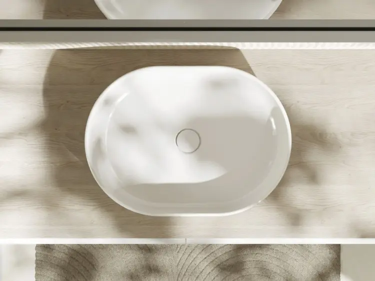 Раковина Hansgrohe Xuniva U 60166450 накладная овальная 55х40 см, фарфор