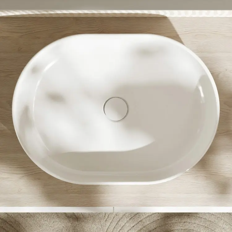 Раковина Hansgrohe Xuniva U 60166450 накладная овальная 55х40 см, фарфор