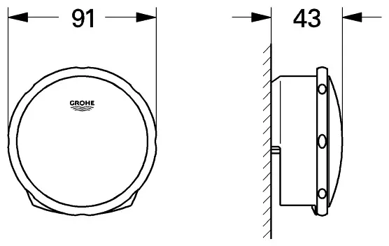 Заглушка для раковины Grohe 19952000 90 мм купить,NaN