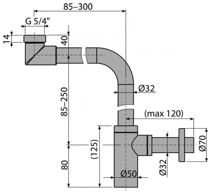 Сифон Alcaplast A403 - ForteMarket Сифон Alcaplast A403 купить,NaN