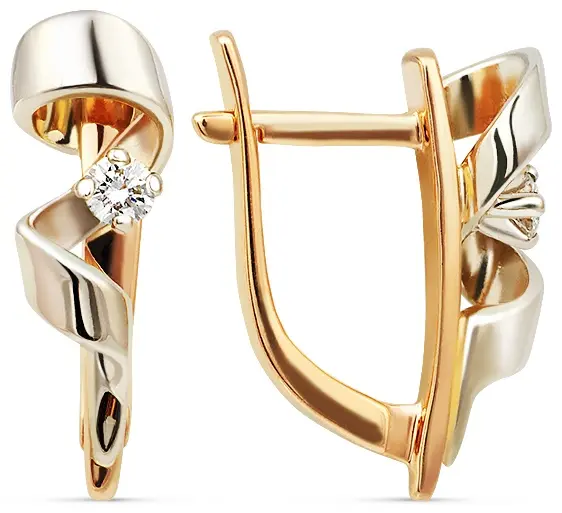 Серьги КРИСТАЛЛ N515000226773 вес 3.6 г золото, фианит купить,244800