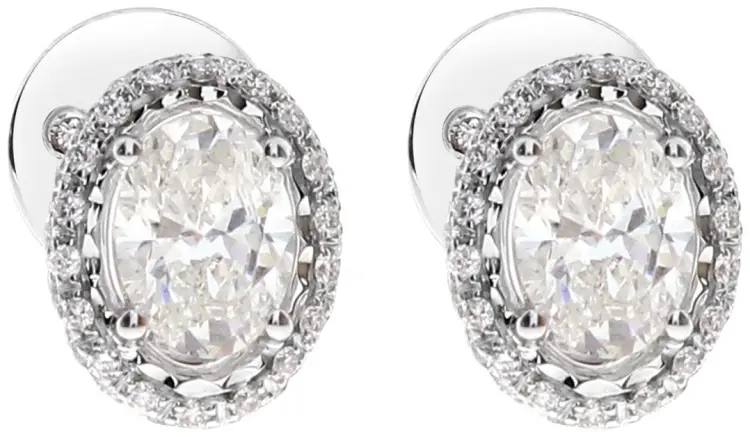 Пусеты Damiani 81100497 вес 4.65 г золото, бриллиант купить,NaN