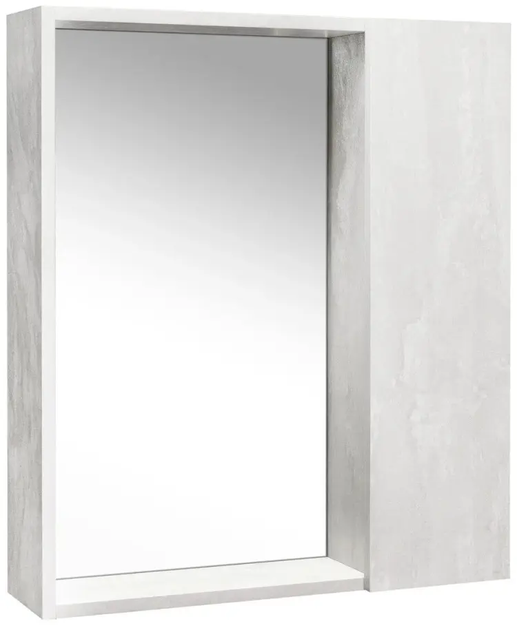 Шкаф зеркальный навесной Viant White House Берлин 60 правый/левый без света цемент, 60x13.6x70 см, серый купить,NaN