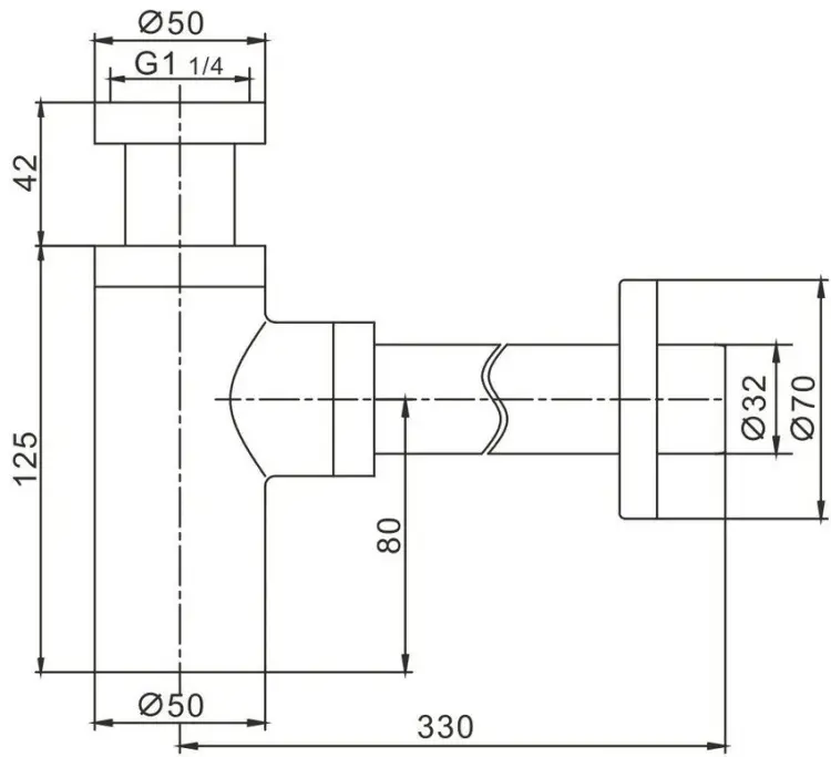Сифон Haiba HB80-7 1 1/4 купить,NaN