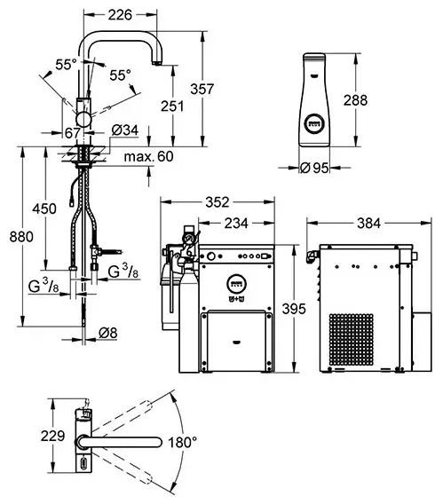 Фильтр Grohe Blue Professional 31304000 , степеней очистки: 3 купить,NaN