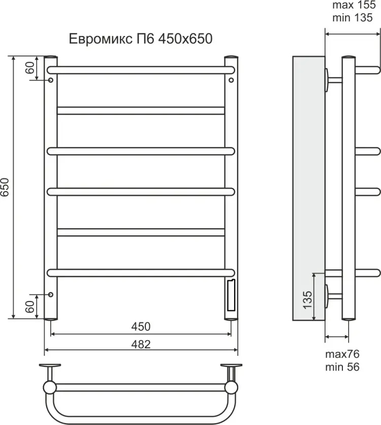 TERMINUS Евромикс П6 450x650 черный купить,NaN