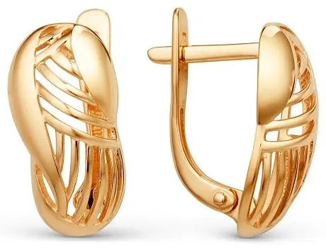 Серьги Династия 002472-1000 вес 2.6 г золото, без вставок купить,176800