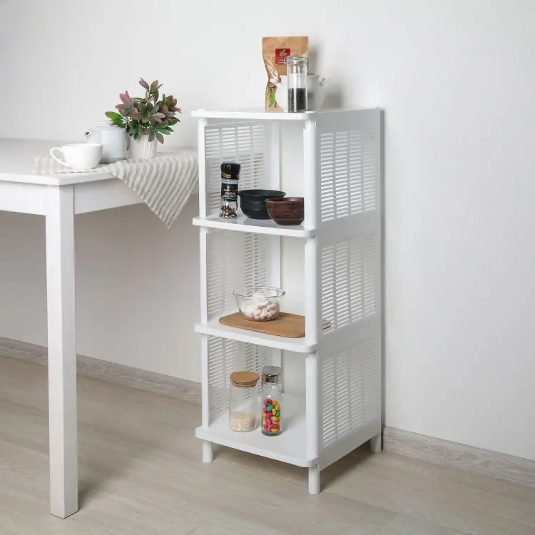 Этажерка Альтернатива Лайт 4777967, пластик, 31.5x32.7x86, белый купить,NaN