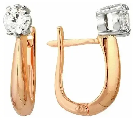 Серьги РусГолдАрт 2112517111 вес 3.98 г золото, фианит купить,270640