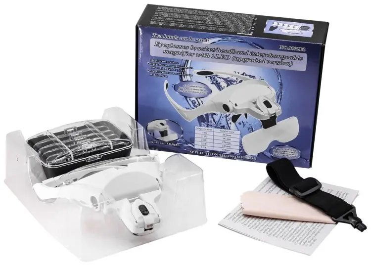Magnifier 9892B1, увеличение x1.5, 2, 2.5, 3.5, белый купить,NaN