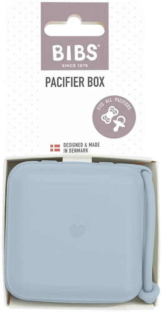 Футляр для пустышек BIBS Pacifier Box Baby Blue, 1 шт, голубой