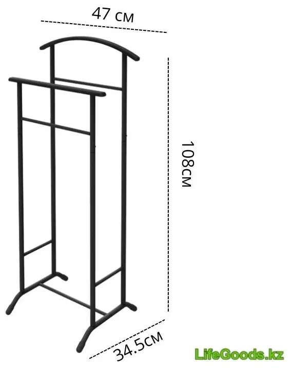 Вешалка напольная LifeGoods.kz LG51470, 34.5x108 см, черный купить,NaN
