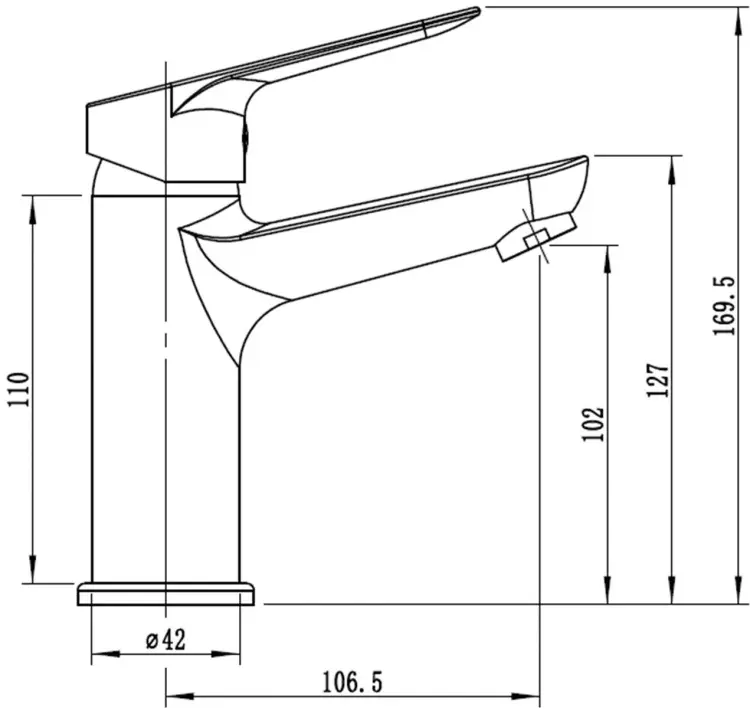 Смеситель ESKO KZ27H, латунь, цвет хром купить,NaN
