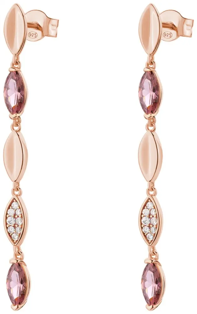 Серьги-цепочки Rosato RZGA53 вес 3.91 г серебро, фианит, родолит купить,NaN