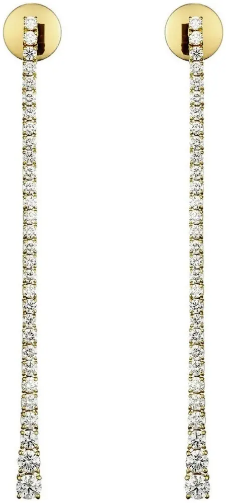 Серьги-цепочки Crivelli 345-E3544-75-Y вес 7.8 г золото, бриллиант купить,4707000