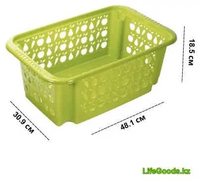 LifeGoods.kz корзина универсальная 48.1x30.9x18.5 см, пластик купить,NaN