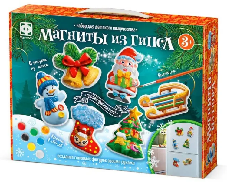 Магниты из гипса "Новый год" 6шт купить,NaN