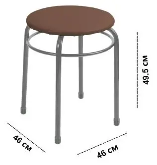 Табурет LifeGoods.kz LG48967, 49.5x46x46 см, коричневый купить,NaN