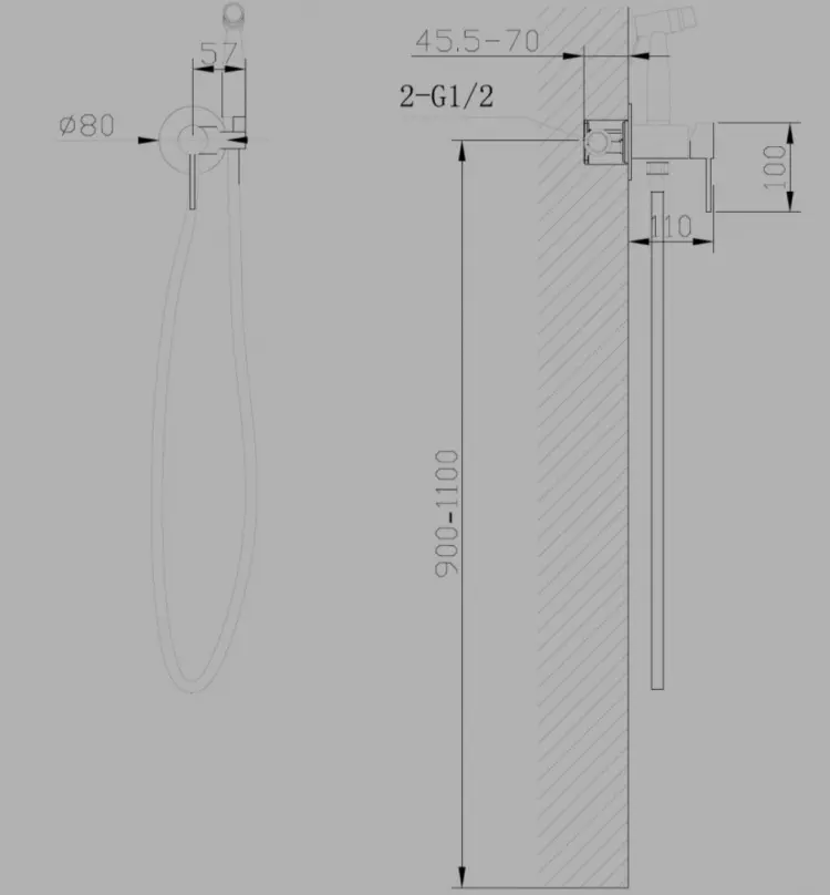 Abber гигиенический душ Wasser Kreis AF8125B купить,NaN