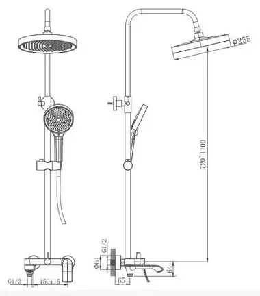 Haiba душевая стойка HB24553-3 купить,NaN