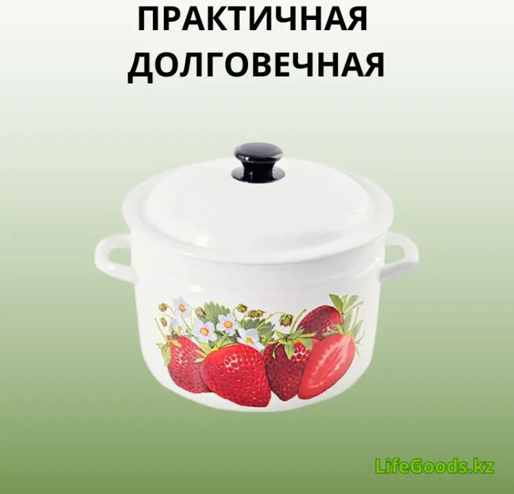 Кастрюля 8 л, LifeGoods.kz LG56165 нержавеющая сталь купить,NaN