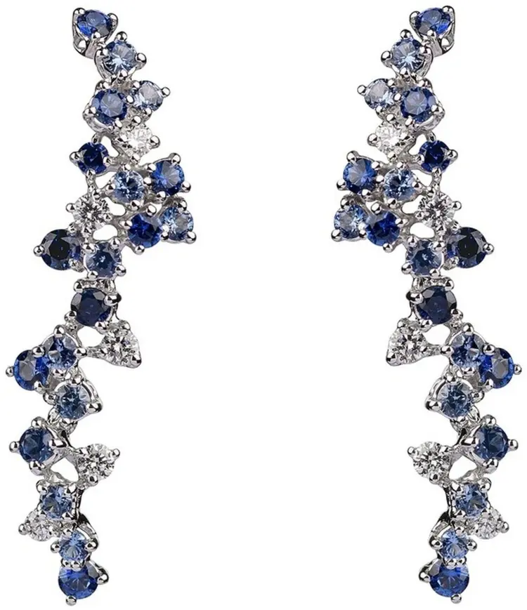 Серьги Damiani 20087901 вес 6.28 г золото, бриллиант, сапфир купить,NaN