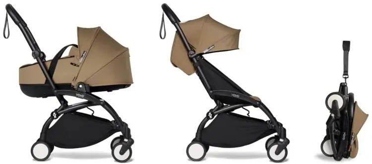 Коляска универсальная 2 в 1 Stokke YOYO3 646407/646002/595408, черный, темно-бежевый