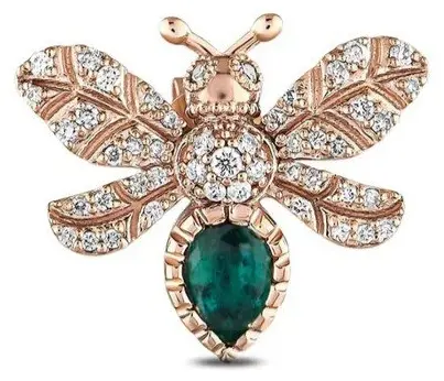 Моносерьга Bee Goddess PTKMTEMCKGKP вес 2.44 г золото, бриллиант, изумруд купить,NaN