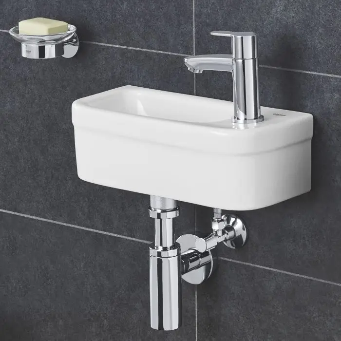 Раковина Grohe Euro Ceramic 37 см, альпин-белый 39327 подвесная угловая 36.9х17.9 см, санфарфор купить,NaN