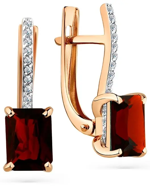 Серьги Magic Stones 02-3-419-0301-011 вес 3.86 г золото, гранат купить,262480