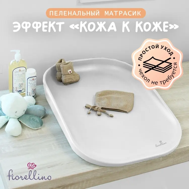 Инновационный матрасик пеленальный Fiorellino Light grey P179-2 купить,44999