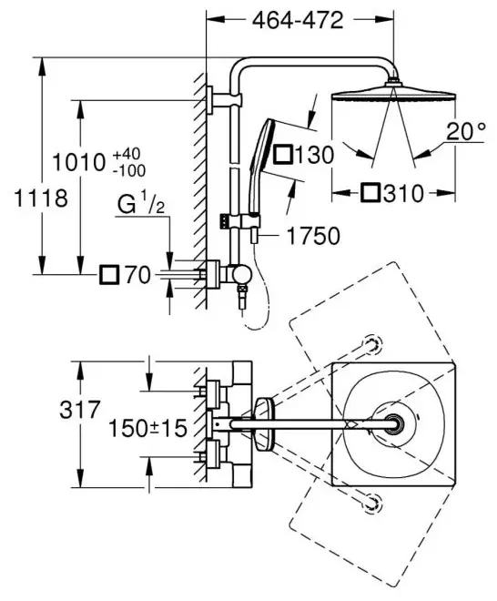 Grohe душевой набор (гарнитур) 26649000 купить,NaN